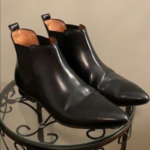 Black Leather Chelsea Boots